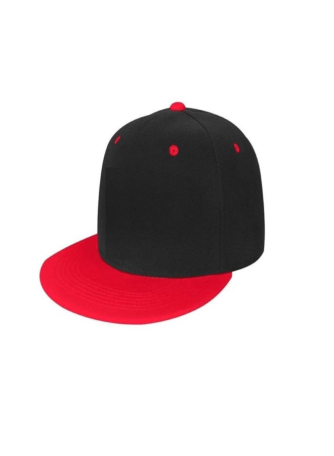 INFISPACE Snapback Hiphop Cap for Toddler Boys Girls | Adjustable Kids Hip Hop Flat Baseball Cap (Age: 4 to 10 Years) (Red) - Image 1