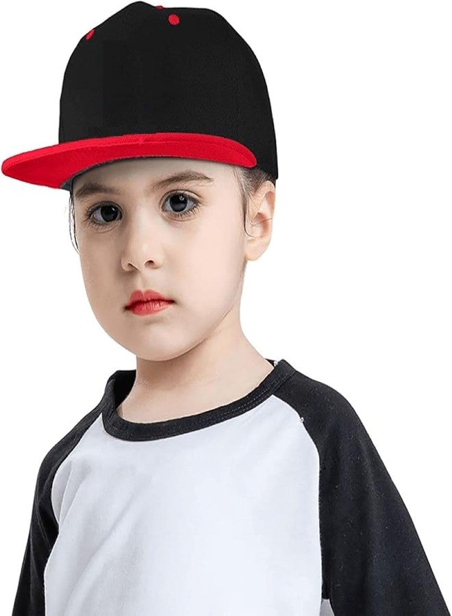 INFISPACE Snapback Hiphop Cap for Toddler Boys Girls | Adjustable Kids Hip Hop Flat Baseball Cap (Age: 4 to 10 Years) (Red) - Image 5