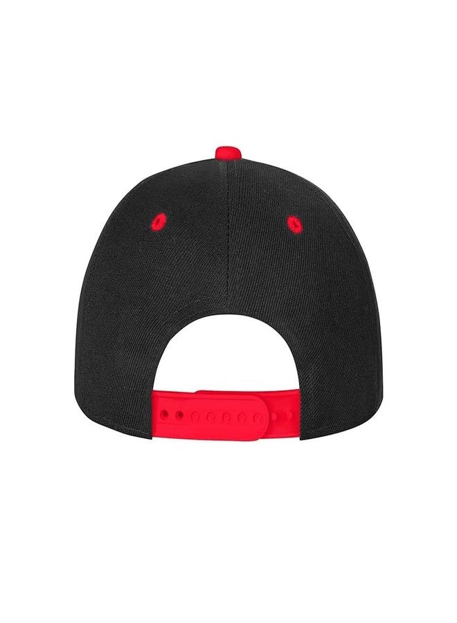 INFISPACE Snapback Hiphop Cap for Toddler Boys Girls | Adjustable Kids Hip Hop Flat Baseball Cap (Age: 4 to 10 Years) (Red) - Image 3