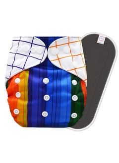 BEMBIKA Washable Polyester Reusable Cloth Diaper With 5 Layer Bamboo Charcoal Insert (Pencil)  - Image 2