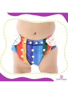 BEMBIKA Washable Polyester Reusable Cloth Diaper With 5 Layer Bamboo Charcoal Insert (Pencil)  - Image 3