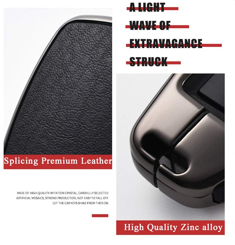 SANRILY 1Pcs Flip Key Fob Cover for Audi A1 A3 A6 Q3 Q5 TT S3 Keyless Entry Key Holder Metal Leather Key Protection Case Shell with Keychain Red - Image 5