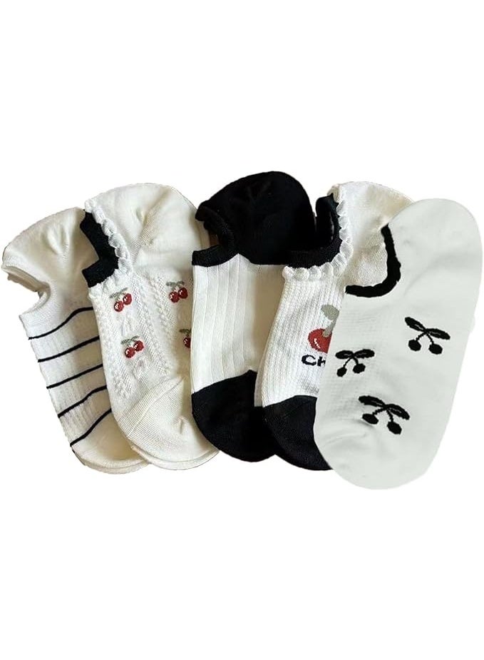 Women's casual ankle-length socks set, comfortable for the feet, 5 pairs + 1 gift, 6 pairs complete, size (34-42) - Image 3
