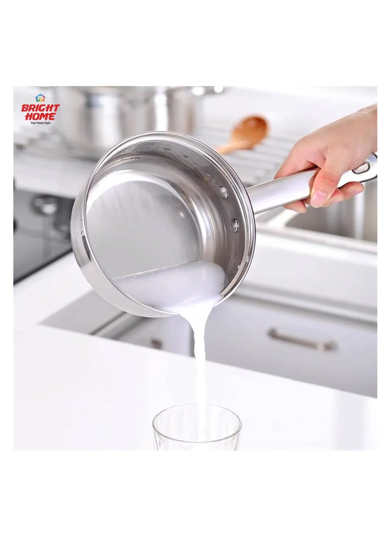 Bright Home - Bright Home 12Pcs Stainless Steel Cookware Set Induction & Gas Stove Friendly Dishwasher Safe Kitchen Cookware Sets with Glass Lid - Image 1