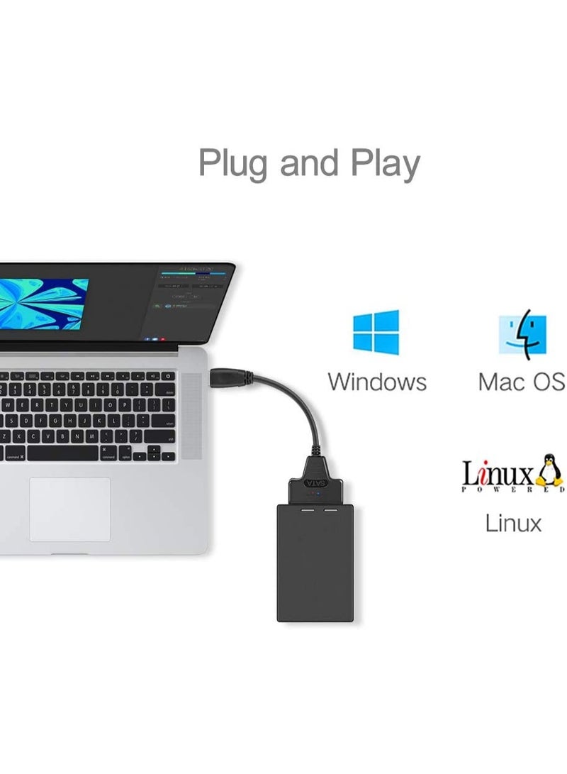 USB 3.0 إلى SATA III SSD HDD 2.5 بوصة كابل محول القرص الصلب ، يدعم UASP - Image 3