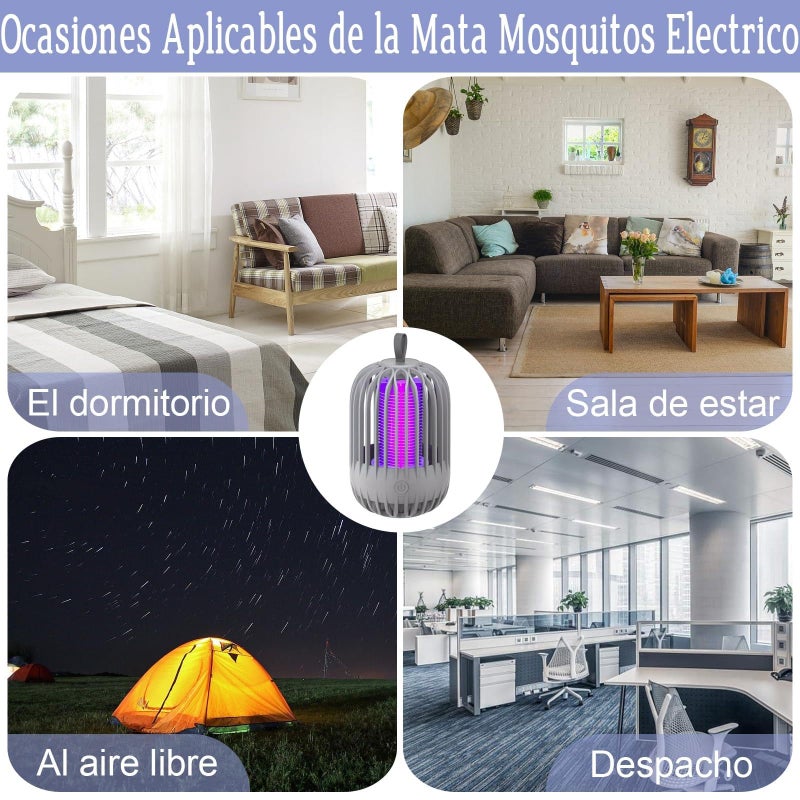 Electric Pest Repeller, Round Electric Mosquito Trap, Bedroom Mosquito Killer Lamp, Mosquito Killer Lamp, Mosquito Control Tool, LED Light Source for Destroying Mosquitoes, Bed Bug Control Device - Image 5