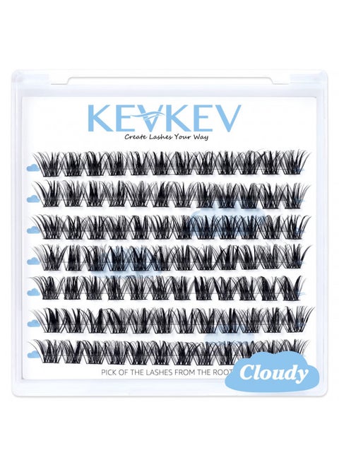Lash Clusters 84 Pcs Cluster Lashes Eyelash Clusters DIY Cluster Eyelash Extensions Individual Lashes Soft and Comfortable (Cloudy,C-10mm)