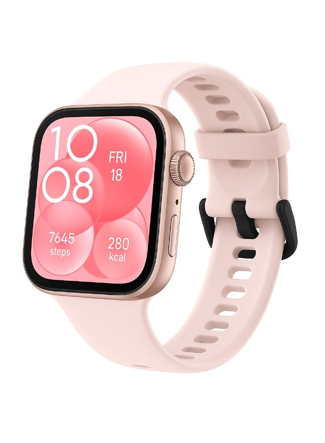 Silicone Strap For Huawei Watch Fit 3 /Fit 4 / Fit 4 Pro Sport band Smartwatch Accessories Replacement Correa Bracelet (Pink) - Image 1
