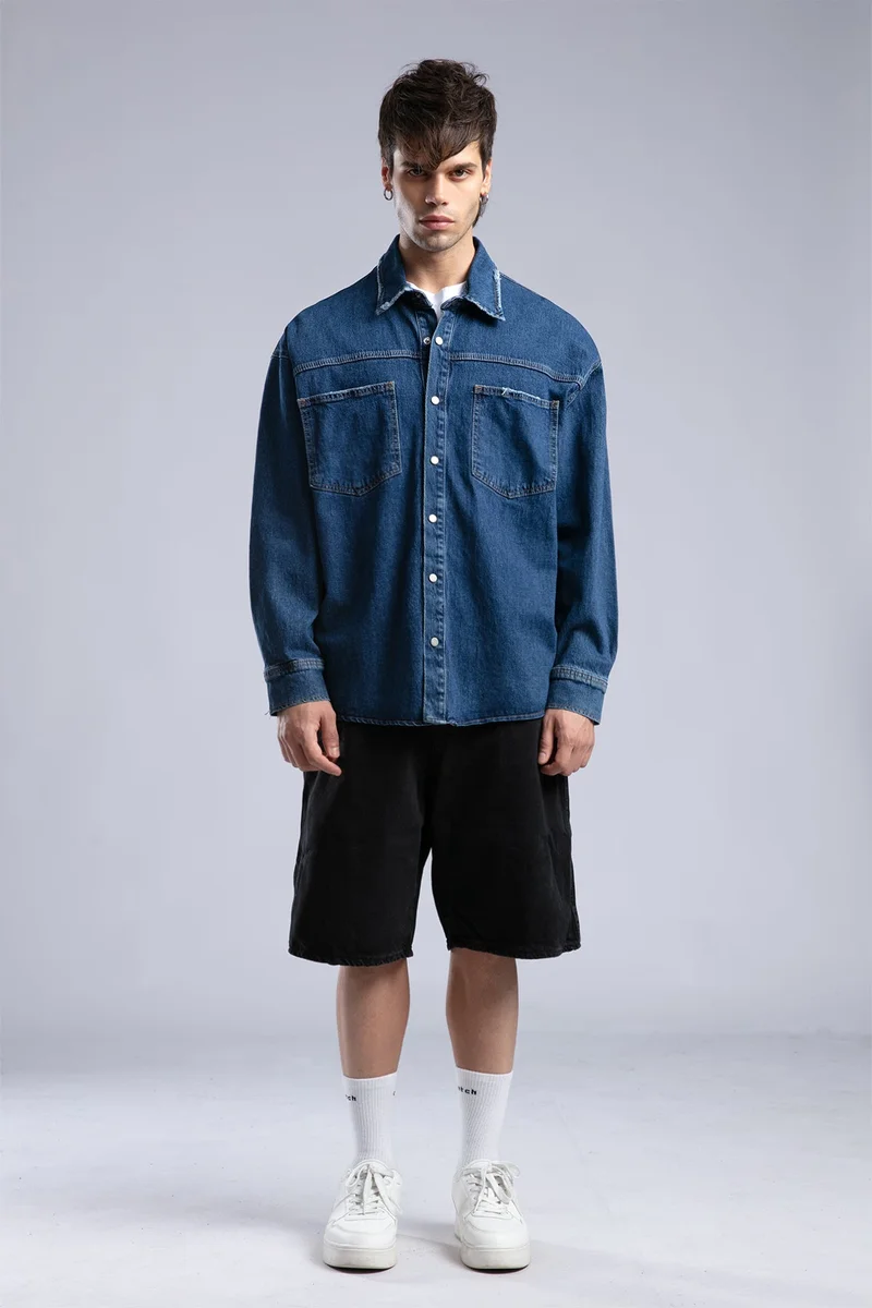 كاتش قميص جينز واسع