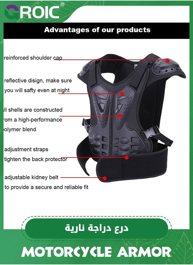 GROIC Motorcycle Chest Armor,Adult Chest Protector Dirt Bike Gear Motocross Dirtbike Protective Gear,Motorcycle Riding Professional Protective Gear,Chest Protector Armor Suit  - Image 4