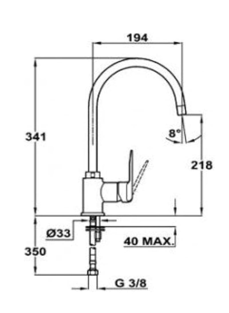 TEKA Kitchen Tap Mixer With High Swivel Spout And Anti-Scale Aerator - Image 2
