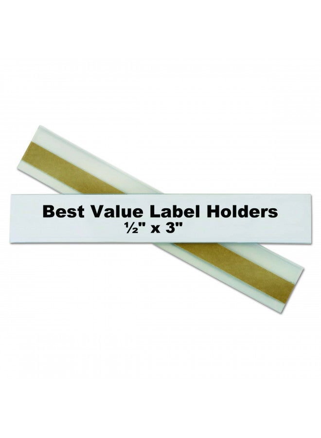 C-Line C-Line Self-Adhesive Label Holders, Top Load, 0.5 x 3, Clear, 50/Pack  - Image 2