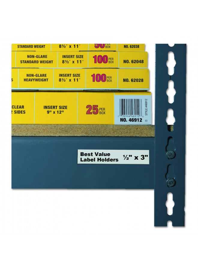 C-Line C-Line Self-Adhesive Label Holders, Top Load, 0.5 x 3, Clear, 50/Pack  - Image 3