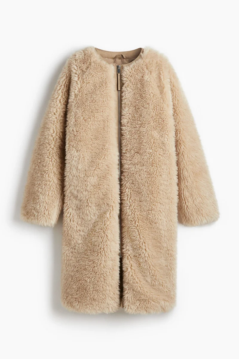 H&M Teddy coat