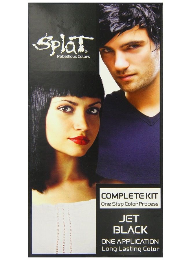 SPLAT Original Complete Jet Black Hair Dye Kit | Permanent | Long Lasting | Vegan and Cruelty-Free - Image 1
