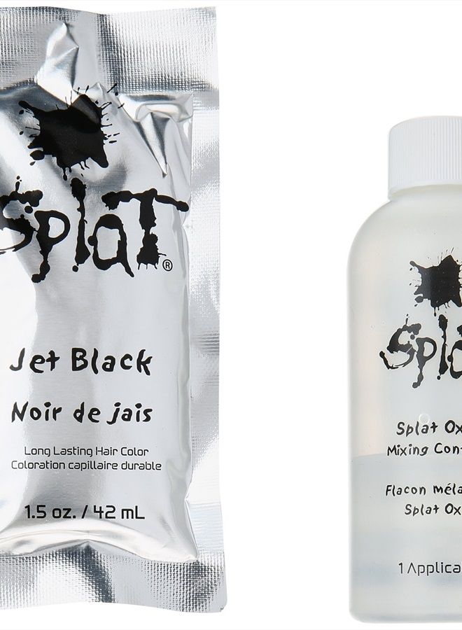 SPLAT Original Complete Jet Black Hair Dye Kit | Permanent | Long Lasting | Vegan and Cruelty-Free - Image 2