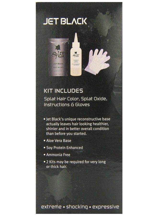 SPLAT Original Complete Jet Black Hair Dye Kit | Permanent | Long Lasting | Vegan and Cruelty-Free - Image 4