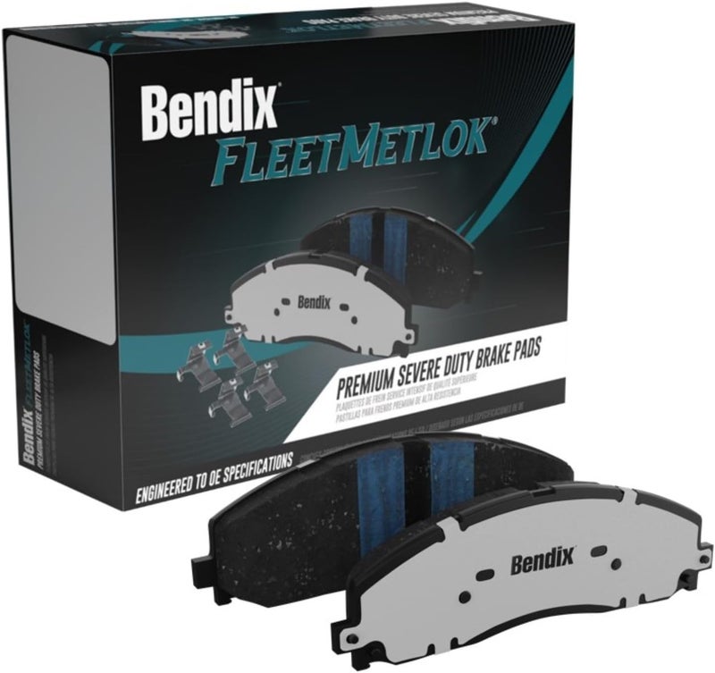 Bendix Fleet Metlok MKD1901FM Semi-Metallic Rear Brake Pads for Chrysler Pacifica 2024-2017, Voyager 2024-2020 - Image 1