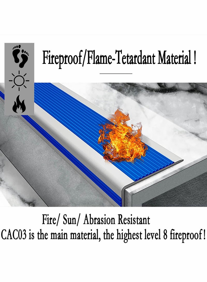 Stair Leading Edge Protector, Waterproof Anti-Slip Rubber Step Adhesive Decorative Protection Strip for Home School Nursing Indoor and Outdoor Steps(Black) - Image 3