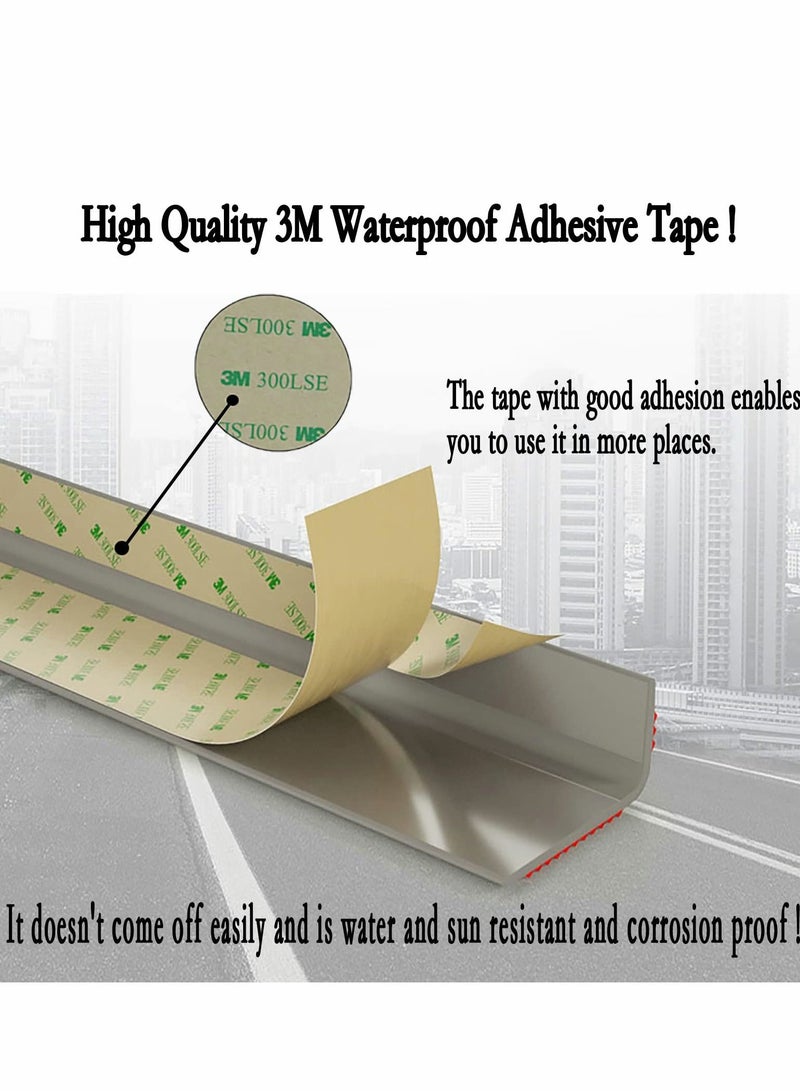 Stair Leading Edge Protector, Waterproof Anti-Slip Rubber Step Adhesive Decorative Protection Strip for Home School Nursing Indoor and Outdoor Steps(Black) - Image 5
