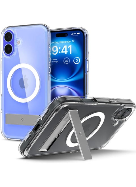 Ultra Hybrid S MagFit iPhone 16 PLUS Case Cover MagSafe with Kickstand - Crystal Clear