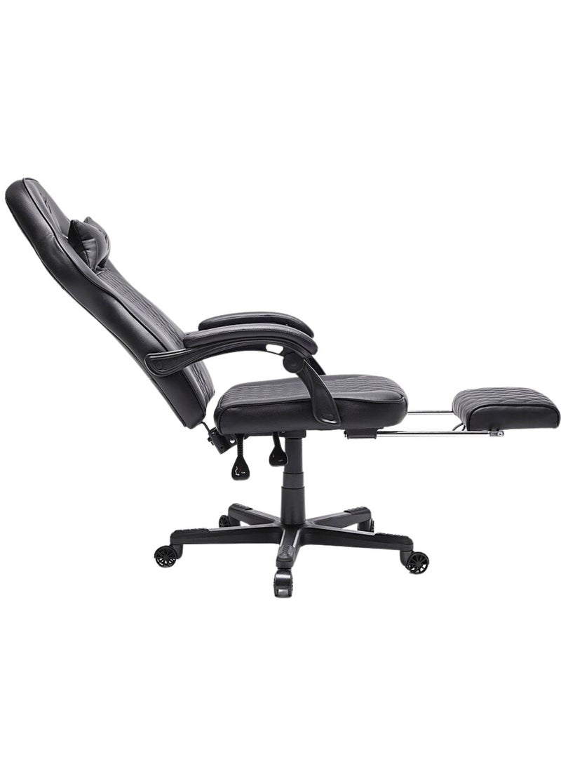 Arozzi - Arozzi Mugello Special Edition Gaming Chair/Office Chair with True Armrest, Footrest, PU Leather, Soft Neck - Pure Black - Image 1