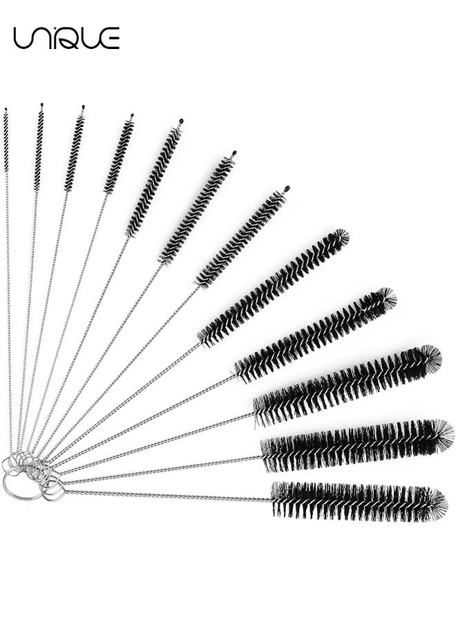 Unique Straw Cleaner Brush Set, 12 Pieces Cleaning Brush and Nylon Tube Brush Brush, Long Cleaning Brush Kit for Water Bottle, Straws on Tumbler, Sippy Cup, Tea Pot Spout  - Image 1