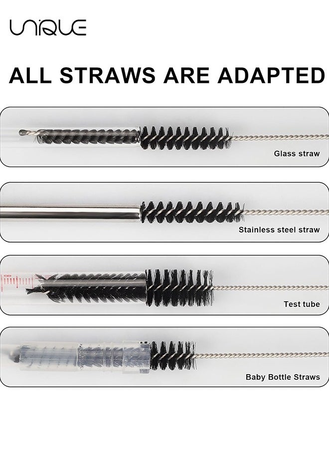 Unique Straw Cleaner Brush Set, 12 Pieces Cleaning Brush and Nylon Tube Brush Brush, Long Cleaning Brush Kit for Water Bottle, Straws on Tumbler, Sippy Cup, Tea Pot Spout  - Image 5