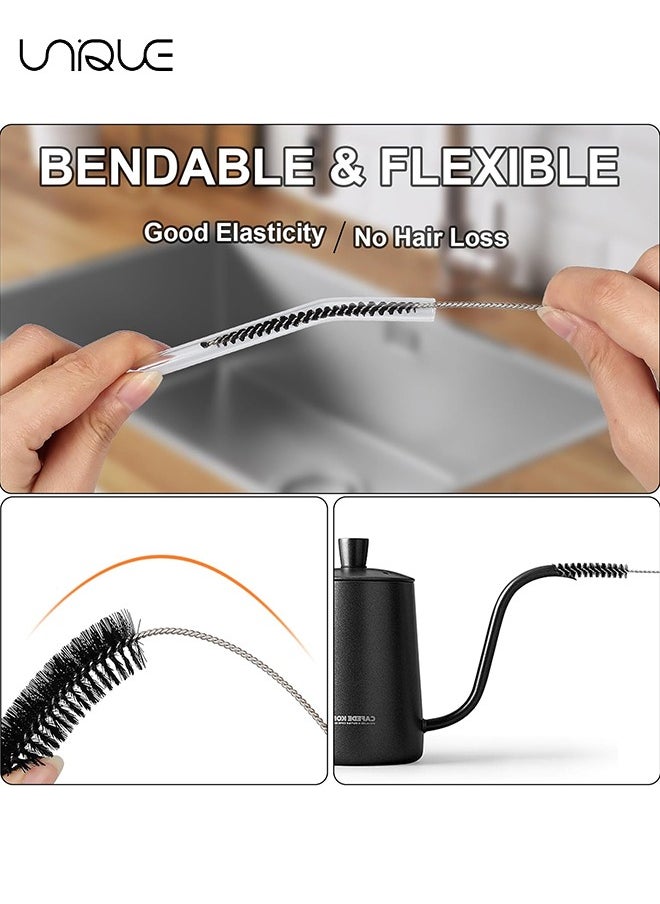 Unique Straw Cleaner Brush Set, 12 Pieces Cleaning Brush and Nylon Tube Brush Brush, Long Cleaning Brush Kit for Water Bottle, Straws on Tumbler, Sippy Cup, Tea Pot Spout  - Image 4