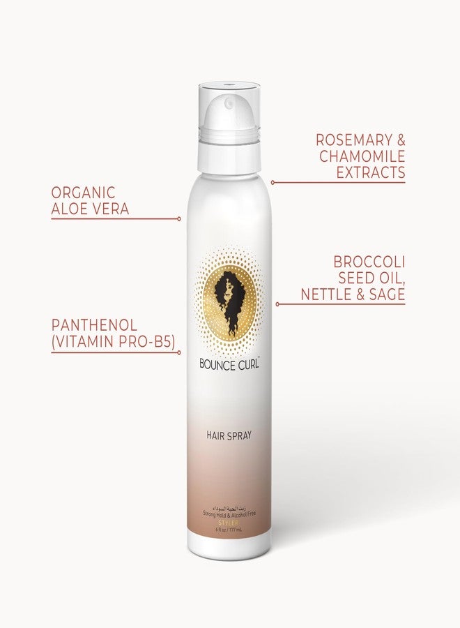 Bounce Curl Strong Hold Hairspray for Wavy Curly Natural Hair, 6 oz - Image 3