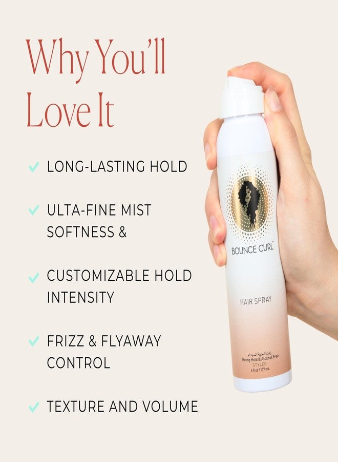Bounce Curl Strong Hold Hairspray for Wavy Curly Natural Hair, 6 oz - Image 2
