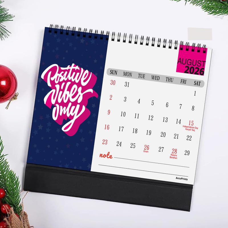 AccuPrints® Desk Calendar 2026 Planner-A5 Size (5.8 x 8.2) inch For Office Home Table New Year Hanging Kids (14 x 20.5) cm- (RM Desk) - Image 5