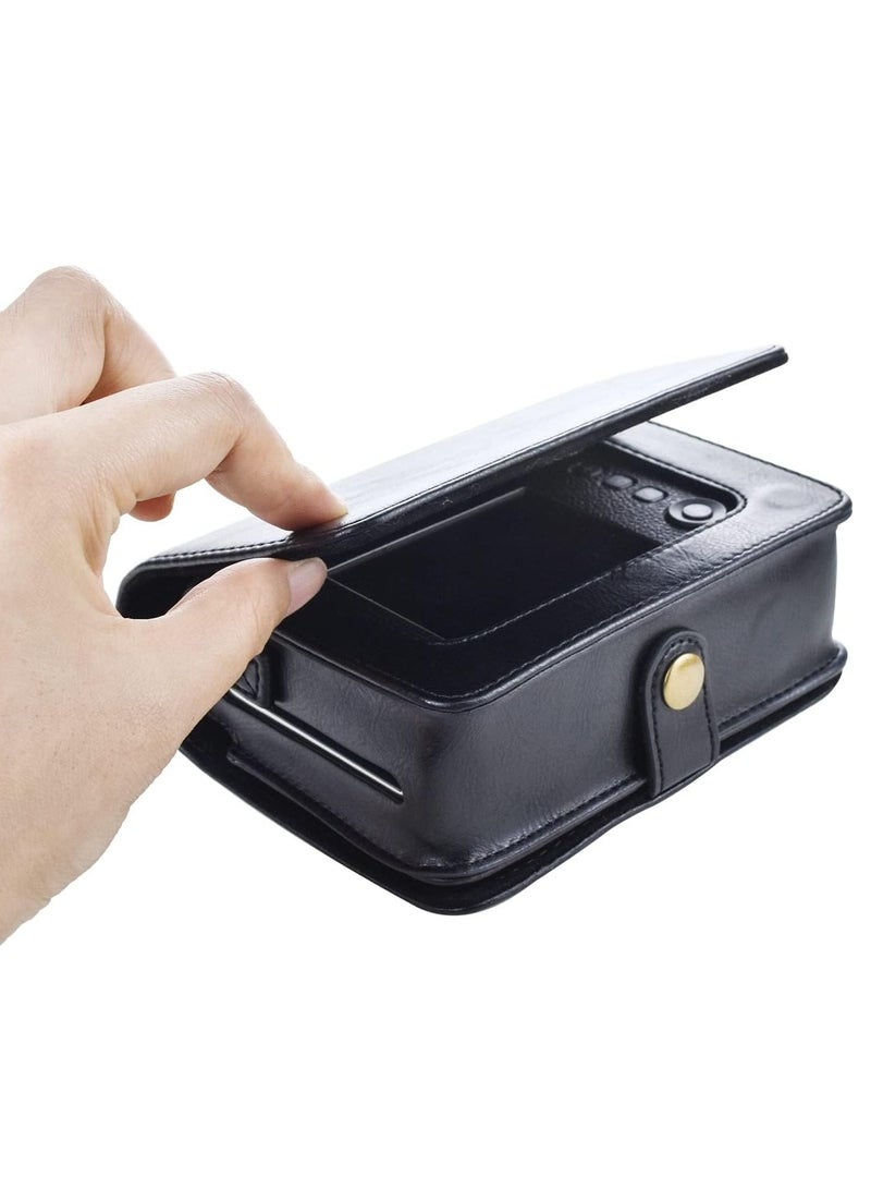 Mini Retro Leather Camera Storage Leather Case Digital Fit Protective Bag Crossbody Bag-Color:Brown Texture Style (opp Bag) - Image 2