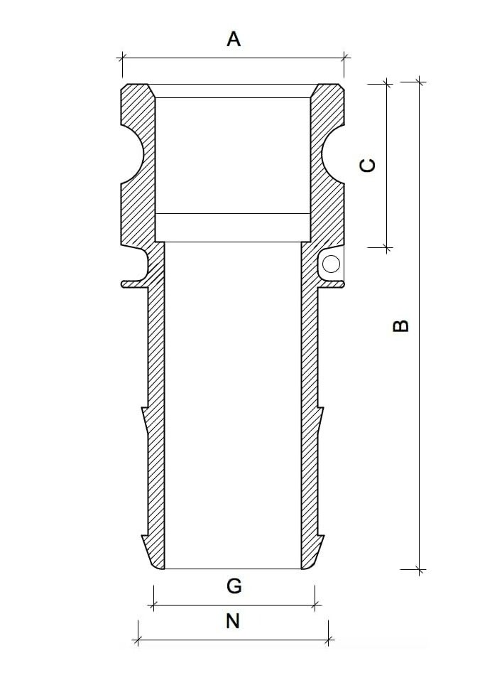 Alumnium Camlock Coupling Part E (1'')  - Image 2