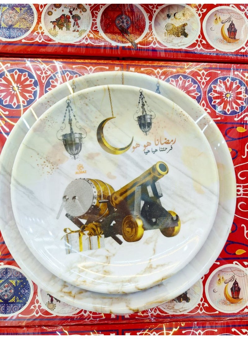 احلى واشيك طقم ميلامين مكون من 26 قطعة مختوم وتقيل والوانة زاهية جدا - Image 1