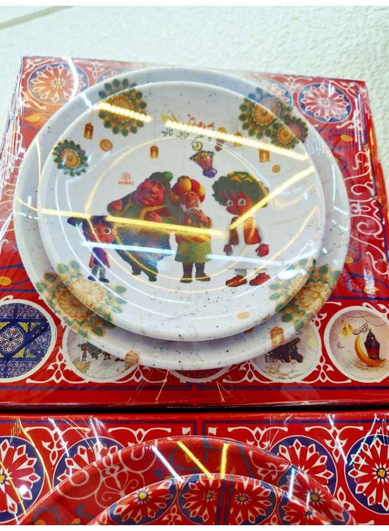 احلى واشيك طقم ميلامين مكون من 26 قطعة مختوم وتقيل والوانة زاهية جدا - Image 3