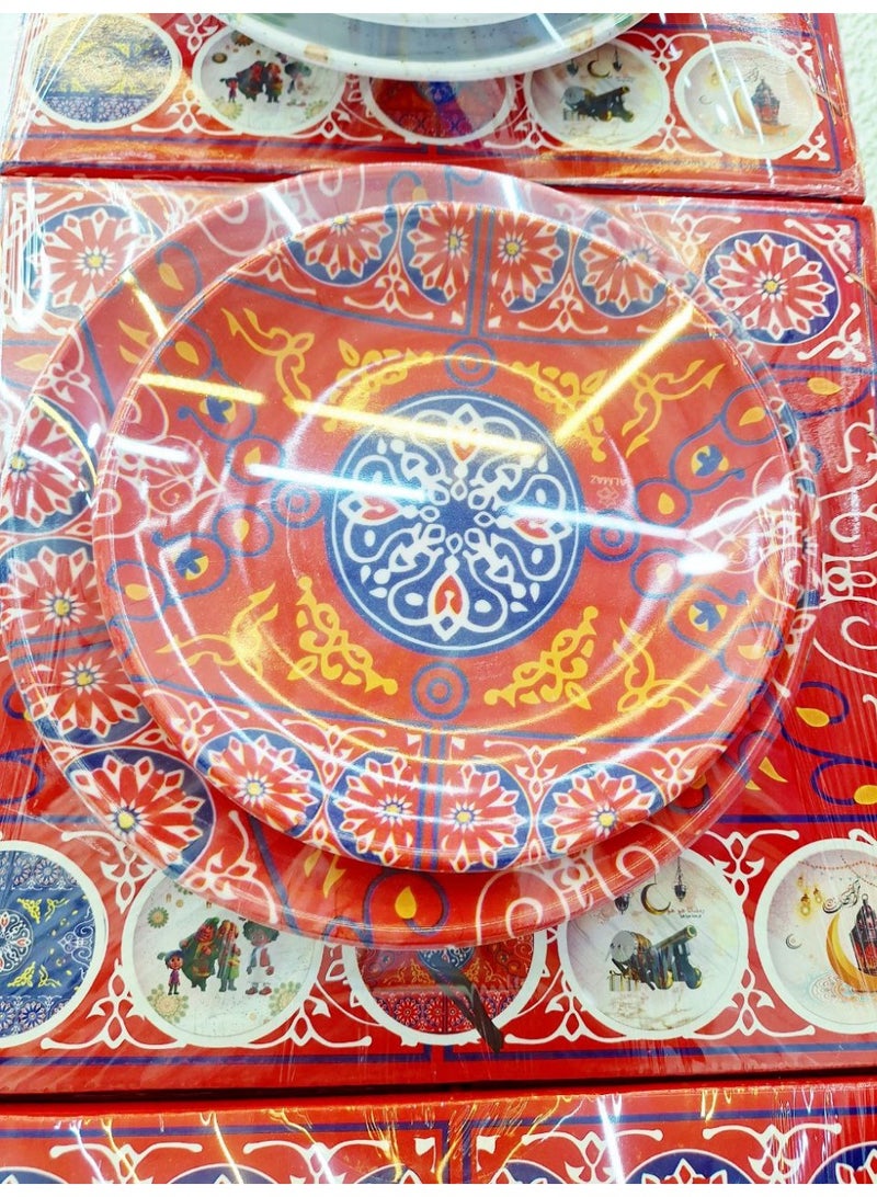 احلى واشيك طقم ميلامين مكون من 26 قطعة مختوم وتقيل والوانة زاهية جدا - Image 2