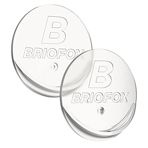 BRIOFOX Shower Curtain Rod Holder 3M Adhesive | Heat Resistant | Waterproof | Max Load 60 lbs Shower Rod Retainer for Wall, 2 Pack, Transparent (Rod Not Included) - Image 1