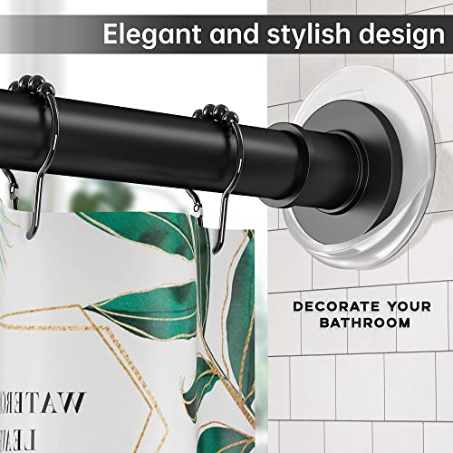 BRIOFOX Shower Curtain Rod Holder 3M Adhesive | Heat Resistant | Waterproof | Max Load 60 lbs Shower Rod Retainer for Wall, 2 Pack, Transparent (Rod Not Included) - Image 4
