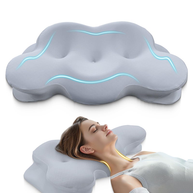 Cervical Neck Pillow Pillows for Neck and Shoulder Pain Contour Pillow Neck Pillows Pillow for Neck Pain Relief Side Sleeper Pillows for Adults Ergonomic Pillow Cervical Pillow