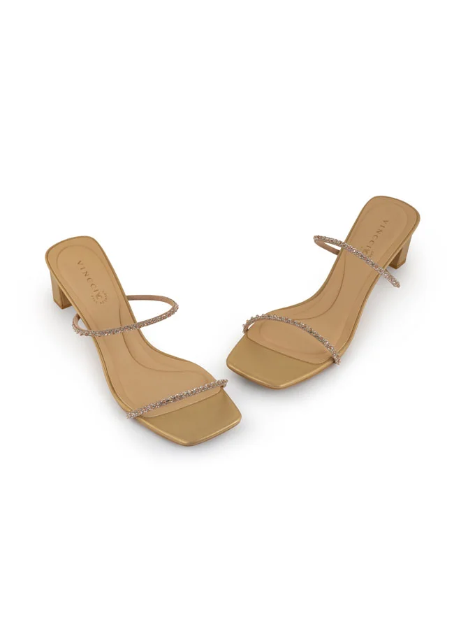 Vincci Women Multi Strap Mid Heel Sandals