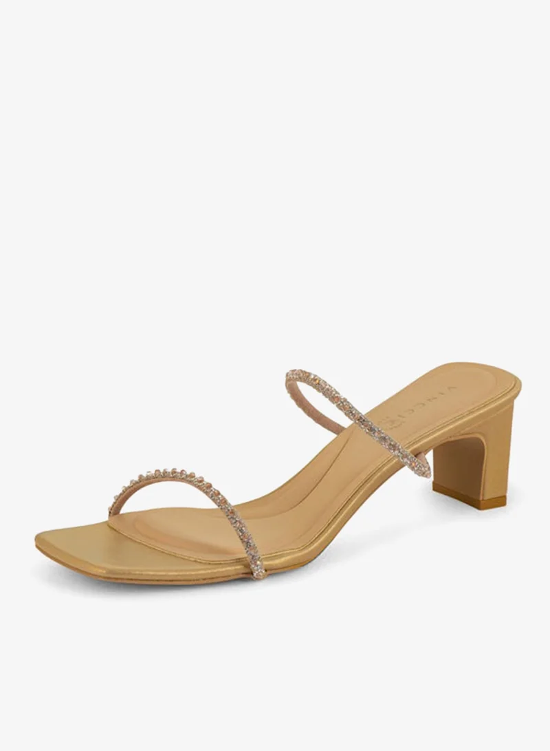 فينتشي صنادل نسائية متعددة الأحزمة كعب متوسط