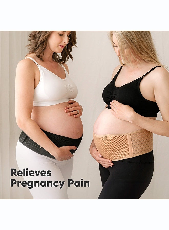 KeaBabies Ease Maternity Support Belt, Pregnancy Belly Band, Midnight Black - Image 4