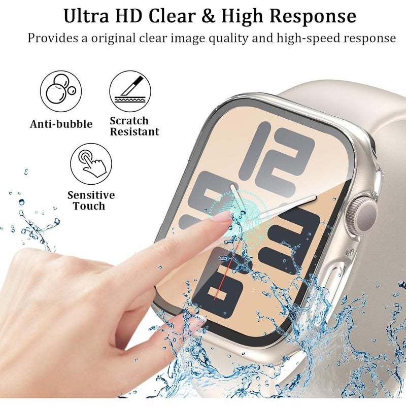 2 Transparent Screen Protector Cases For Apple Watch 10 11 42mm 46mm - Image 3