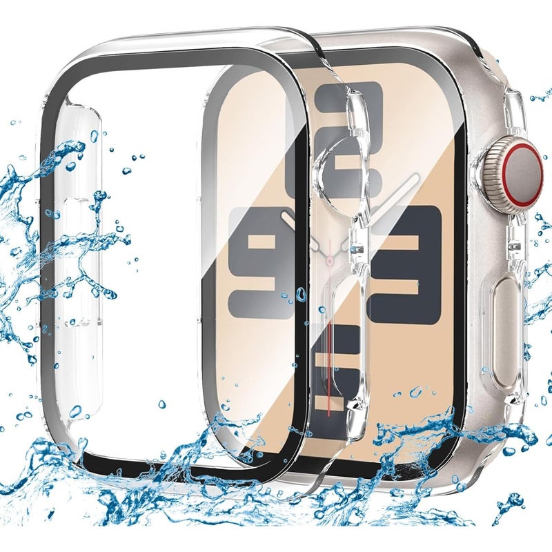 2 Transparent Screen Protector Cases For Apple Watch 10 11 42mm 46mm - Image 1