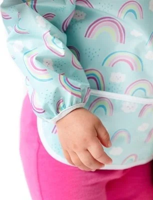 BUMKiNs Long Sleeve Apron (6-24 Months) - Rainbows