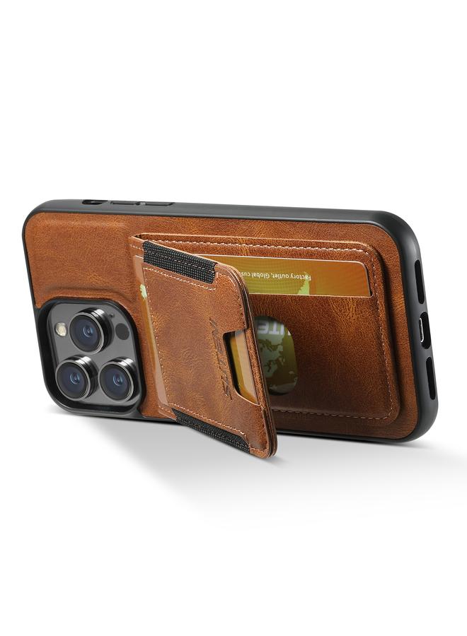 Suteni Case For iPhone 15 Plus H03 Oil Wax Leather Wallet Stand Back Phone Case - Image 4