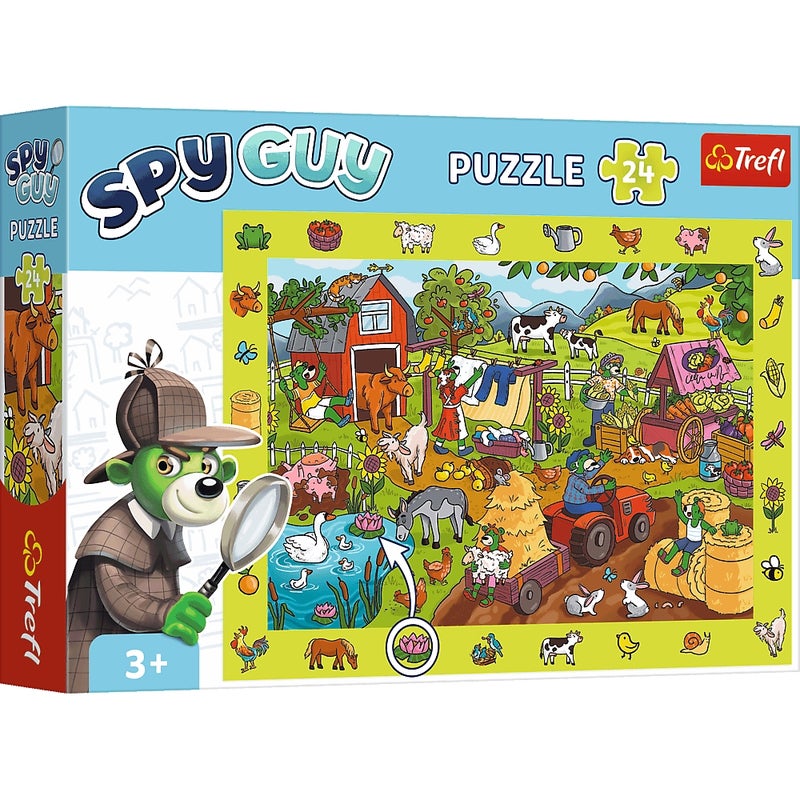 Trefl - Spy Guy: Farm The Treflik Family Puzzle 24 Pieces - 15589 - Image 1