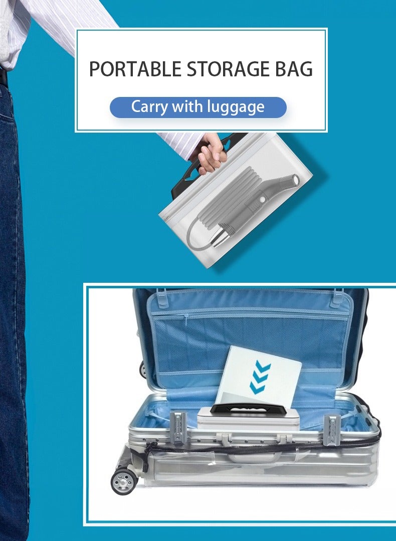 Manhua Electric portable sitting bath spray,charging handheld design,with 2.3L water tank,suitable for travel and household toilet cleaning (black) - Image 2