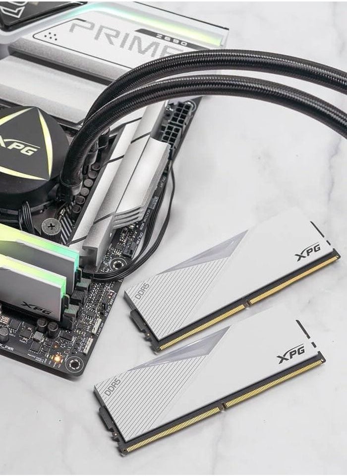 XPG - XPG Lancer DDR5 RGB 5600MHz 64GB (2x32GB) 288-Pins Desktop SDRAM Memory RAM Kit White Heatsink - Image 1